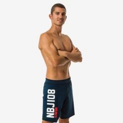 100 LONG MEN'S SWIMMING SHORTS - NBJI