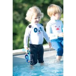 Pro Swim Shop -Pro Swim Shop baby kids long sleeve uv protection swimming suit blue print 1