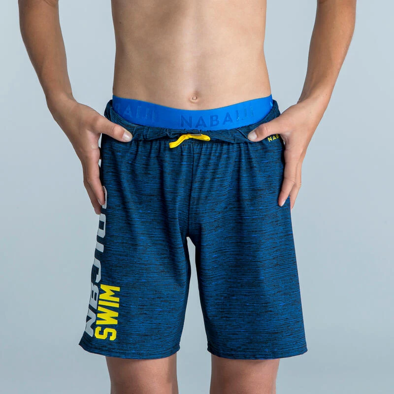 Boys' Long Swimming Swim Shorts 100 - Tex 5 Boys' Long Swimming Swim Shorts 100 - Tex - Image 3