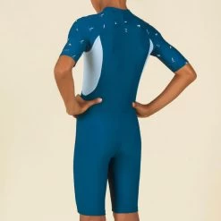 Boy's Wetsuit - Shorty 100 Short Sleeve - Navy Blue / Blue -Pro Swim Shop boys wetsuit shorty 100 short sleeve navy blue blue 3