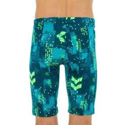 FITIB 500 BOY'S SWIMMING JAMMER - PETROL BLUE / NEON 10 FITIB 500 BOY'S SWIMMING JAMMER - PETROL BLUE / NEON -Pro Swim Shop fitib 500 boys swimming jammer petrol blue neon green 3