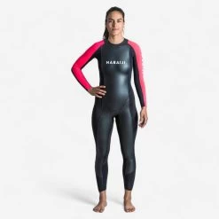 Women's Open Water Swimming 2/1.8 Mm Glideskin Neoprene Wetsuit OWS 100