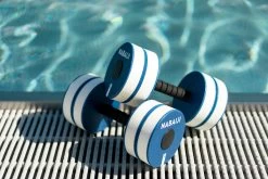 Pair Of Foam Aquafit Dumbbells Aquagym Blue White -Pro Swim Shop kf494359e4fa18caa14d6547061219d26