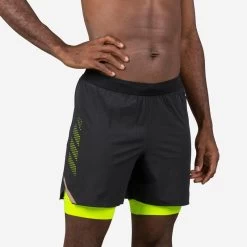 Men's Swimming Jammer-Swim Short 500 Fiti - Black / Yellow / Beige -Pro Swim Shop mens swimming jammer swim short 500 fiti black yellow beige 2