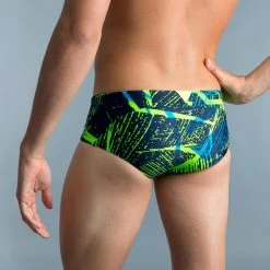 MEN'S SWIMMING SQUARE-CUT TRUNKS 900 - KOLI 11 MEN'S SWIMMING SQUARE-CUT TRUNKS 900 - KOLI -Pro Swim Shop mens swimming square cut trunks 900 koli green 3