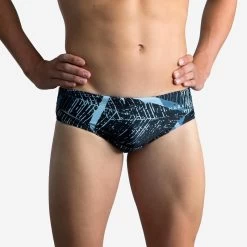 MEN'S SWIMMING TRUNKS SWIM BRIEFS 900 PRINT - KOLI