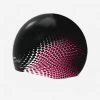 MOULDED SILICONE SWIM CAP 900 - BLACK WHITE RED -Pro Swim Shop moulded silicone swim cap 900 black white red