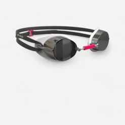 SWEDISH 900 SET ADULT SWIMMING GOGGLES Mirrored Lenses -Black Red(FINA APPROVED)