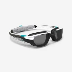 Swimming Goggles - TURN Size S - Smoked Lenses - White/Black/Turquoise