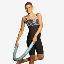 Women's 1-piece Aquafit Jammer Swimsuit Doli Boo - Black