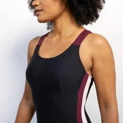 Women's 1-piece Aquafit Shorty Swimsuit Sofi - Black Pink -Pro Swim Shop womens 1 piece aquafit shorty swimsuit sofi black pink 2