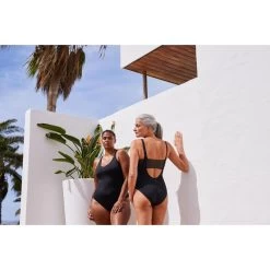 Women's Aquafit 1-piece Swimsuit Zoey - Glitter Black -Pro Swim Shop womens aquafit 1 piece swimsuit zoey glitter black 9