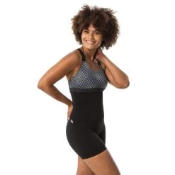 Women's Aquafit-Aquabiking Shorty 1-Piece Swimsuit Elea Bul Black Grey -Pro Swim Shop womens aquafit aquabiking shorty 1 piece swimsuit elea bul black grey 3