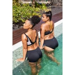 Women's Aquafitness-Aquabiking Boxers Nina Black -Pro Swim Shop womens aquafitness aquabiking boxers nina black 4