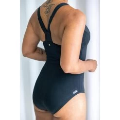 Women's Aquafitness One-Piece Swimsuit Elea Black Mustard 13 Women's Aquafitness One-Piece Swimsuit Elea Black Mustard -Pro Swim Shop womens aquafitness one piece swimsuit elea black mustard 5