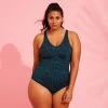 Women's One-Piece Aquafitness Swimsuit Romi Nick -Pro Swim Shop womens one piece aquafitness swimsuit romi nick green