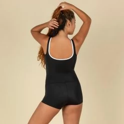 Pro Swim Shop -Pro Swim Shop womens one piece heva swimsuit shorty zip black 1