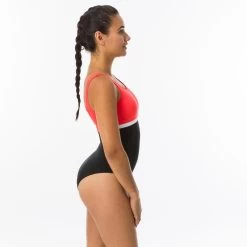 Women's Swimming 1-piece Swimsuit Heva Li - Black Coral -Pro Swim Shop womens swimming 1 piece swimsuit heva li black coral 3